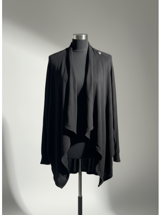 KORVE Black Drape Cardigan Size L