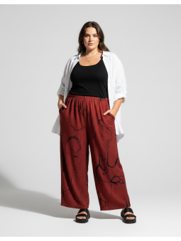 Orange w/Black Accents Elastic Pant Size XL