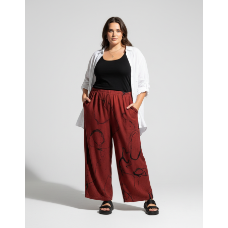 Orange w/Black Accents Elastic Pant Size XL