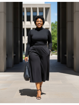 Torrid Black Cropped Trouser Pant Size 16