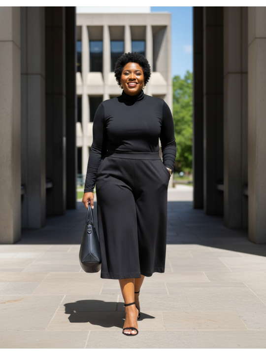 Torrid Black Cropped Trouser Pant Size 16