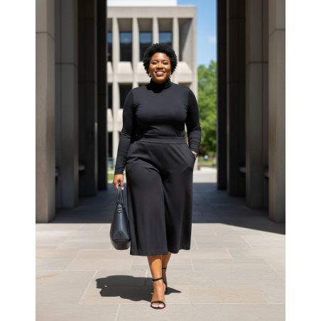 Torrid Black Cropped Trouser Pant Size 16