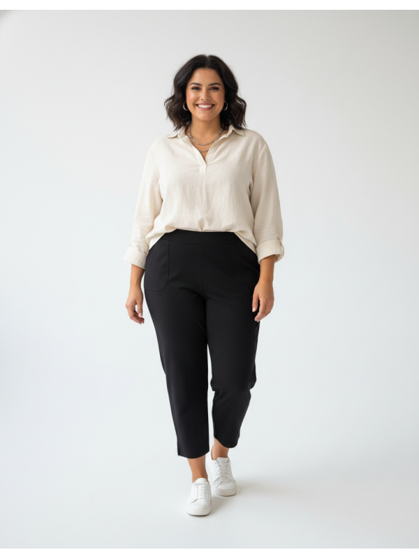 32 Degrees Black Elastic Waist Pant Size XL