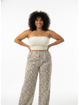 Venezia White Cotton Tube Top Size 14/16