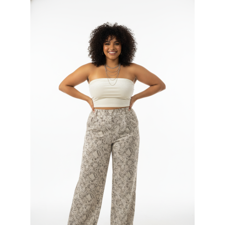 Venezia White Cotton Tube Top Size 14/16