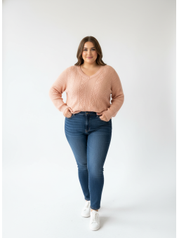 Dress Barn Pink Cable Knit Sweater Size 1X