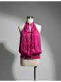 Torrid Bright Pink Halter Top w/Ruffles Size 0 (12)