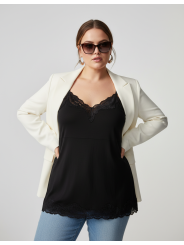 Lane Bryant Black Lace Trim Camisole Size 14/16