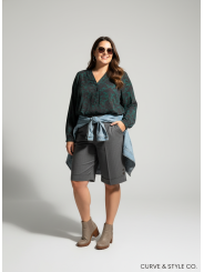 Lane Bryant Gray Slack Capri Pants Size 14