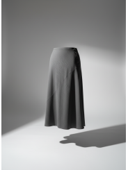 Banana Republic Gray Long Skirt w/ Left Hip Buttons Size 14