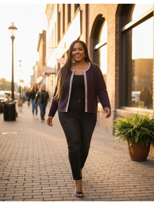 Croft and Barrow Purple Sweater Size L