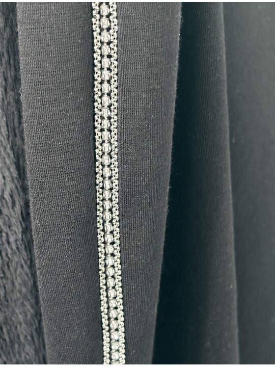 Philosophy Black Ponte Pant with Rhinestone Side Seam Size 2X