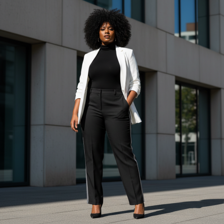 Philosophy Black Ponte Pant with Rhinestone Side Seam Size 2X