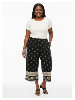 J. Jill Black Cropped Cotton Pant Size 1X