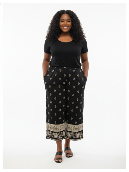 J. Jill Black Cropped Cotton Pant Size 1X