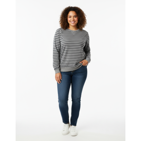 Old Navy Gray Striped Sweater Size XXL