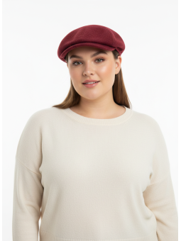 Kangol Maroon 100% Wool Newsboy Cap Size Medium