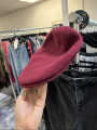 Kangol Maroon 100% Wool Newsboy Cap Size Medium