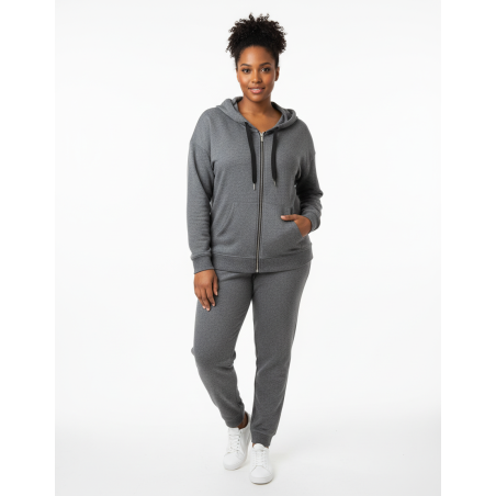 Calvin Klein Gray Zip Up Hoodie Size XXL