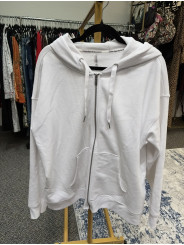 Calvin Klein White Zip Up Hoodie Size XXL