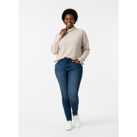 90 Degrees Cream Sweater Size XL