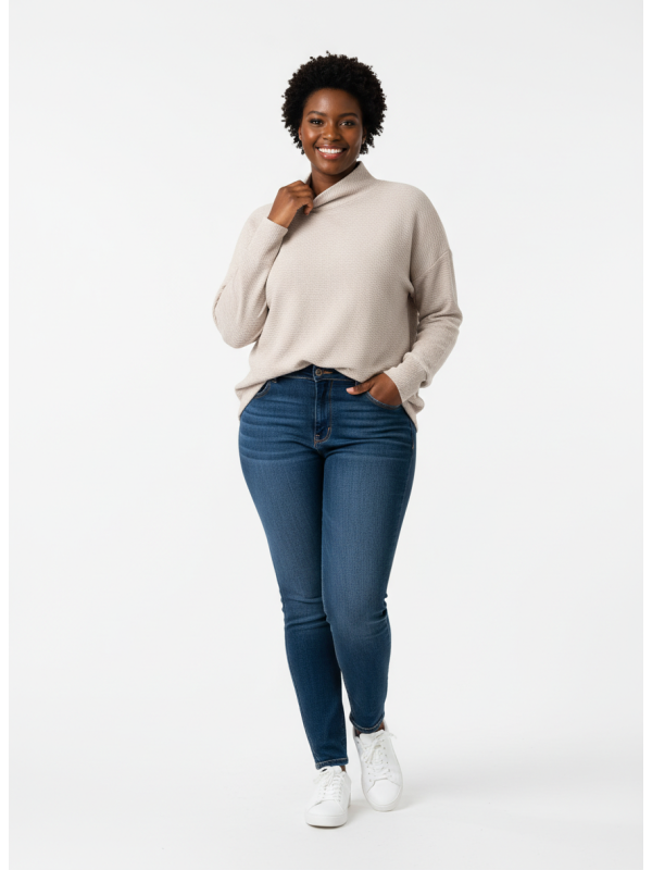 90 Degrees Cream Sweater Size XL