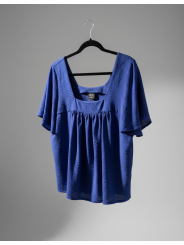 Bobeau Blue Blouse Size L