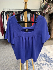 Bobeau Blue Blouse Size L