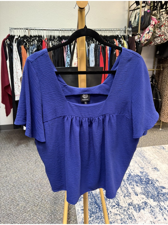 Bobeau Blue Blouse Size L