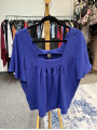 Bobeau Blue Blouse Size L