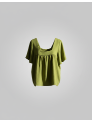 Bobeau Green Blouse Size L