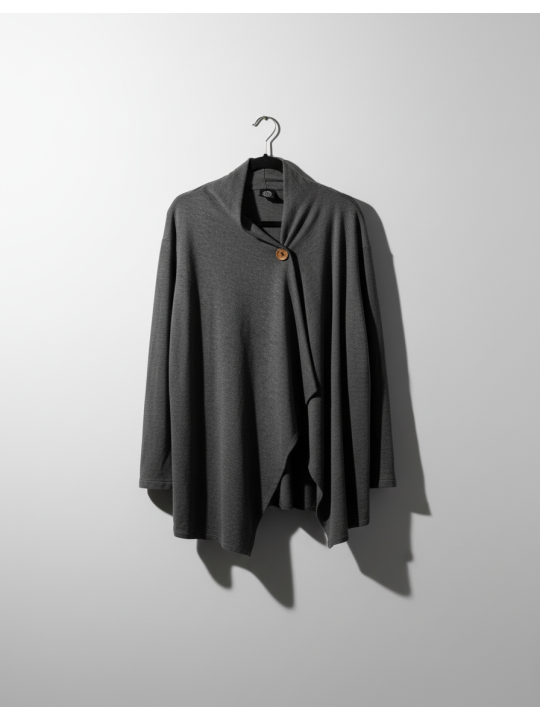 Bobeau Gray Flowy Cardigan Size 3X