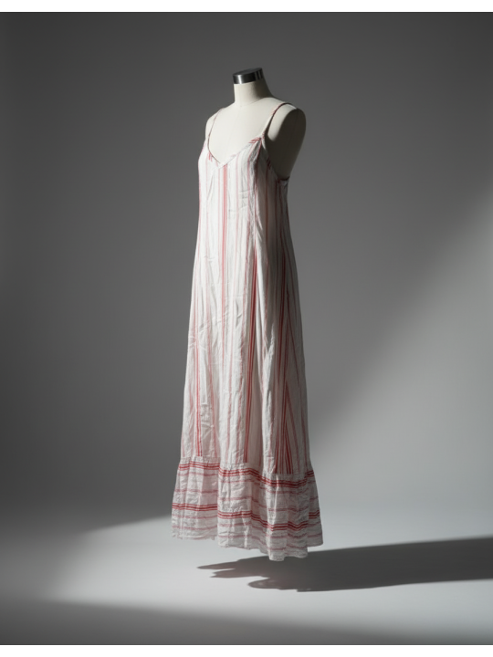 Torrid White/Pink Stripe Maxi Dress Size 3 (22/24)