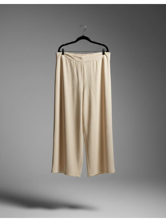 Adrianna Papell Beige Soft Cotton Palazzo Pant Size XL