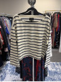 J. CREW Stripe Cropped Fit Blouse Size XXL