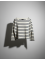 J. CREW Stripe Cropped Fit Blouse Size XXL