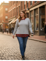 J. CREW Gray/Plaid Sweater Size XXL
