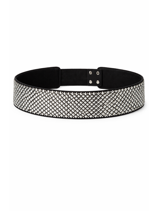 Black Studded Waist Belt Size 3