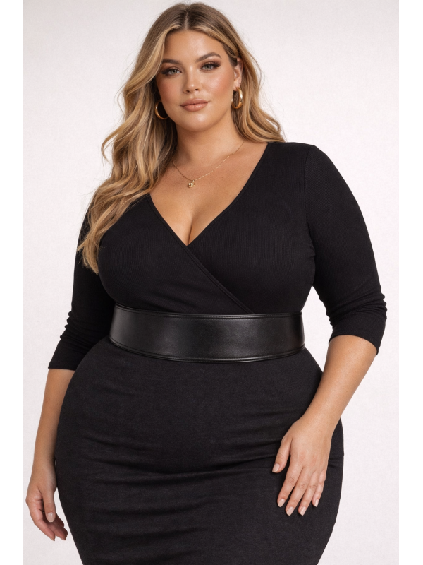 Eloquii Black Waist Belt Size 22/24