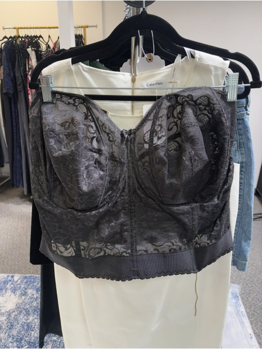 Goddess Black Lace Bustier Size 46FF