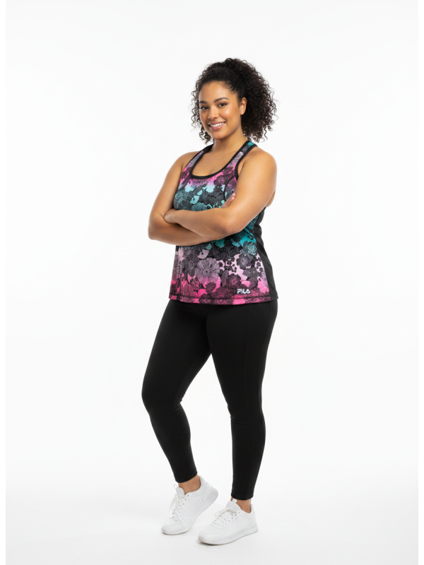 AND1 Teal/Pink Active Tank Top Size 1X