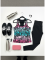 AND1 Teal/Pink Active Tank Top Size 1X
