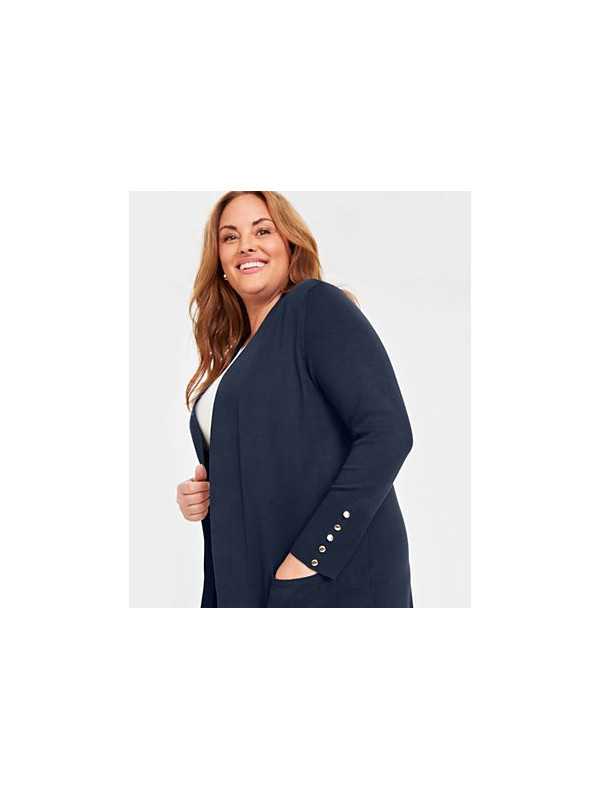 JM Collection  Flyaway Cardigan Sweater Size 4X - Black