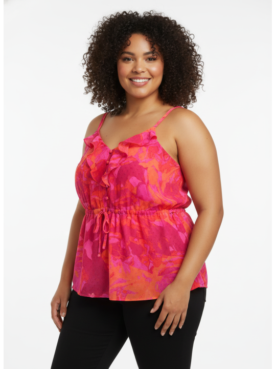 TORRID Pink/Orange Tank Size 1 (14/16) NWT