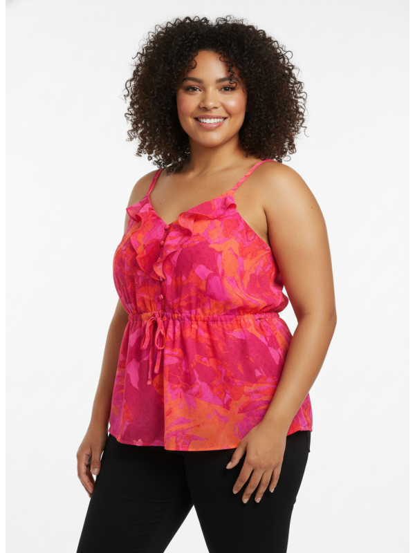 TORRID Pink/Orange Tank Size 1 (14/16) NWT