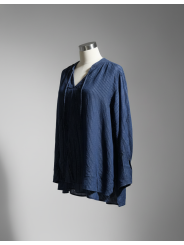 Old Navy Blue Striped Blouse Size XXL