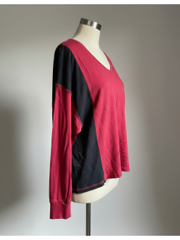TORRID Red/Black Long Sleeve Top Size 0 (12)