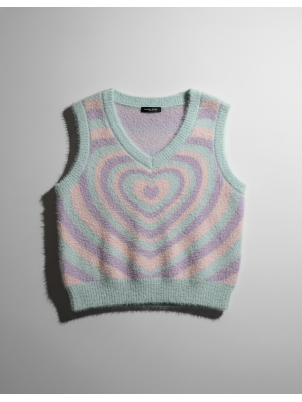 HOTTOPIC Colorful Fuzzy Vest Size 0 NWT
