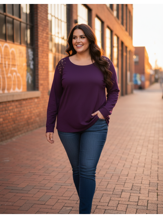Cacique Purple Sleep Shirt Size 18/20