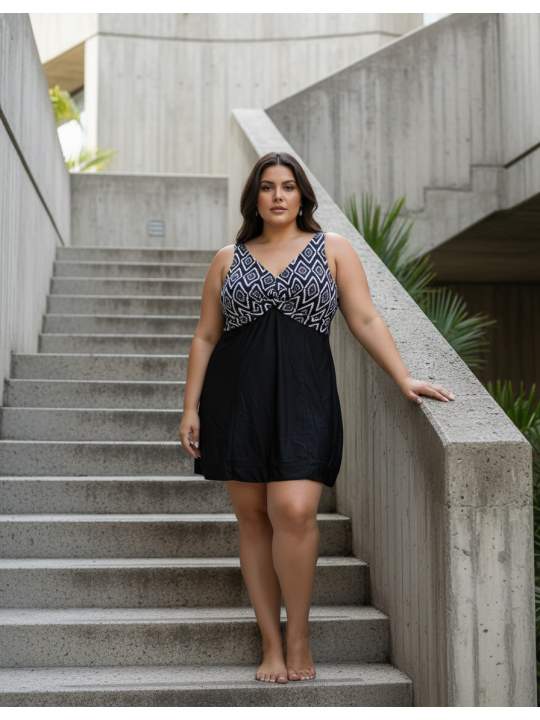 Black & White Swimsuit Size 4X